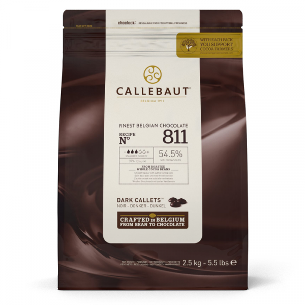 Шоколад темный Callebaut 54,5% 811-RT-U71 8*2,5кг 