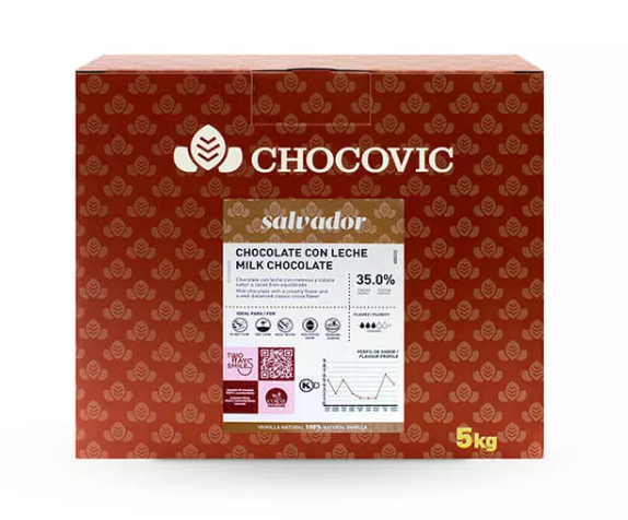 Шоколад молочный Chocovic Salvador 35% CHM-T1CHVC-94B 3*5кг