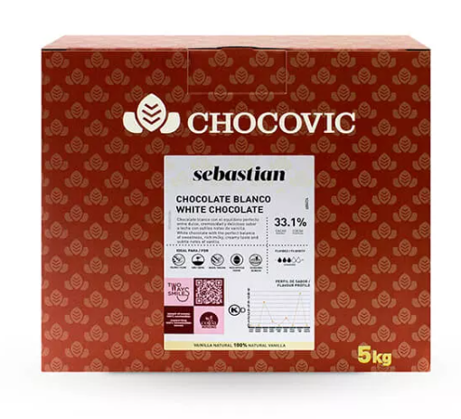 Шоколад белый Chocovic Sebastian 33,1% CHW-S4CHVC-94B 3*5кг
