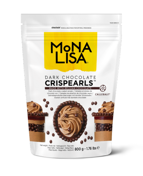 Шоколадные драже из темного шоколада Crispearls Dark Mona Lisa CHD-CC-CRISP-02B 0,8кг