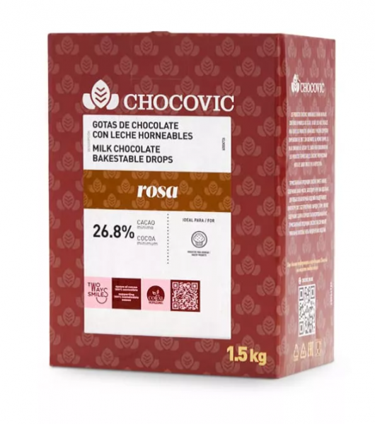 Термостабильные капли из молочного шоколада Rosa Chocovic 26,8% CHM-DR-852CHCV-69B 8*1,5кг