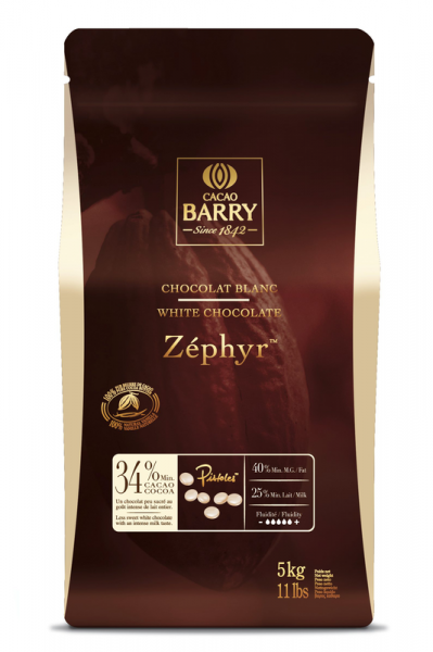 Шоколад белый Zephyr 34% Cacao Barry CHW-N34ZEPH-2B-U77 4*5кг