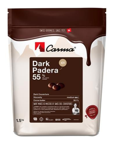Шоколад темный Carma Dark Padera 55% CHD-P002PADRE6-Z71, 5шт* 1,5кг