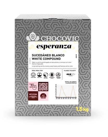 Глазурь белая Esperanza Chocovic ISF-T1034CHVC-26B  1,5кг