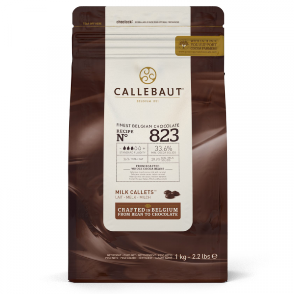 Шоколад молочный Callebaut 33,6% 823-RT-U68 6*1кг